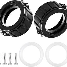 AFZZ Pump Union Split Nut Repair Kit for Hot Tub Parts Pump Union 2" MBT - 0121109020 400-5301 Bathtub Heater Pump Union Split Nut Repair Kit with Screws and Washers Black-2pcs-16