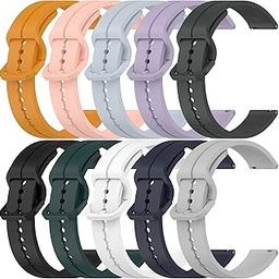 Chofit 10 Colors Watch Band Replacement for Garmin Venu/Venu Sq/Venu 2 Plus Watch, 20mm Premium Soft Silicone Sport Wristbands Strap for Garmin Vivoactive 3/Forerunner 245/Forerunner 645-image-0