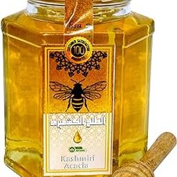 Sheatfull Kashmir Acacia Honey with Free Dipper | 100% Pure Natural and Original Raw Honey | Unprocessed Unfiltered Unpasteurized Natural Kashmir Honey | No Sugar Adulteration 500 Grams Glass Jar-image-92