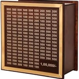 Lakshvish ₹1,00,000 Wooden Money Saving Box | Piggy Bank for Kids & Adults | Indian Budget Saving Coin Box | Reusable Coin Bank with ₹100 ₹200 ₹500 Marking | Money Bank for Gifting & Daily Saving-image-92