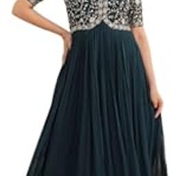 Women Wedding Full Length Sequence Georgette Anarkali Gown for Women-picture-36