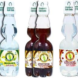 Shankar'a-Goli Soda – Assorted Pack of 6 | Soft Carbonated Drink | 2 x Lemon, 2 x Jeera Chatka, 2 x Lychee | 6 Bottles x 200ml | Contains Added Flavours-picture-12