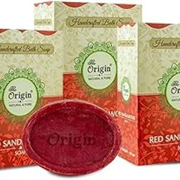 The Origin Handmade Cold Process Soap | Red Sandalwood, Coconut Milk & Green Gram | Pack of 3 | 125Grams X 3| 30 Years of Ayurvedic Expertise-image-60