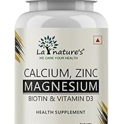 La Nature's Calcium Magnesium Zinc With Biotin & Vitamin D3 - Calcium Citrate 500 Mg And Vitamin D3 400 Iu - Adults - 60 Softgels-5