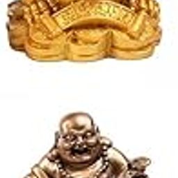 MERISHOPP Laughing Buddha Sit On Money Frog Statue for Tabletop Decoration /|Home & Garden|Home D?©cor|Figurines-image-35