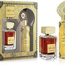 Arabiyat Khashab & Oud Gold EDP 100ml + Perfume spray 200ml, Gift set for Men & Women-image-72