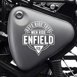 Zaqiz Bike Sticker Compatible for Royal Enfield - Modern Design for Tanks and Sides (White)-image-41