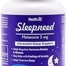 Healthvit Sleepneed Melatonin 5mg | Formulated to Promote Peaceful Sleep | Advanced Sleep Support | Stay Asleep Longer, Easy to Take, Faster Absorption - 60 Tablets-59
