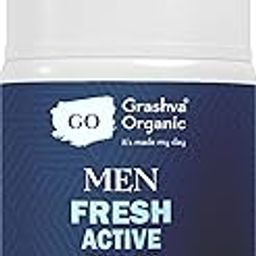 Grashva Organic Men Fresh Active Roll On Deodorant, 50ml, Ocean Extracts, 0% Alcohol , Underarm Roll On Deodorant For Women, Antiperspirant, Removes Odour, Keeps Skin Fresh & Clean, Alcohol Free, Skin Friendly, 50 ml-16