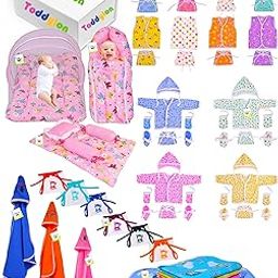 Toddylon 56 in 1 New Born Baby Products All Baby Bedding Set | Baby Clothes | Gift Packs | Hospital Kit | Essentials Items | Infants Combo (0-6 Months)-image-70