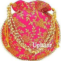 Uphaar Rajasthani Women's Embroidered Handbag Potli Wallet (RANI)-52
