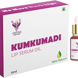 VEEDEES Kumkumadi Lip Serum Oil Lightening Brightening Softening Lip Serum for Dark Lips | Lip Oil with Natural Botanical Extracts | Men and Women, 10ml-image-20