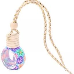 3xEmpty Glass Charm Essential Oil Bottle Holder 10ml for Car Dashboard Decor A-image-51