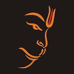 STR Stickers Hanumanji Face Cut Out Reflective Radium Stickers Self Adhesive Car Propose (5.5X9.5 inch) Orange Red Tilak Color-image-4