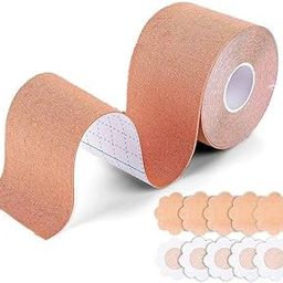 Breast tape for Women, Boob Tape for Women, Bra Tape, Breast Support Boob Tape, Nipple Tape for Women with 10 Nipple Pasties (5 cm x 5 meter)-image-82
