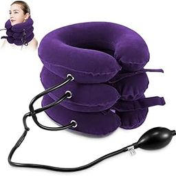 fabric Premium Cervical Neck Traction Collar for Pain And Stress Relief Inflatable Neck Support Cervical Airbag 3 Layer Massager for Neck Cervical Spine Massager Neck Pillow-image-34