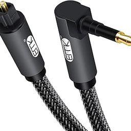 EMK 90 Degree Mini Optical Audio Cable Digital 3.5 Mm Connects Toslink Cable, Fiber Spdif Audio Cable Compatible With Home Theater, Sound Bar, Tv, Ps4, Xbox (1M/3.3Ft), Black-image-39