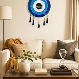 Elegant Handmade 11-Inch Round Wall Hanging with Resin Gloss & Tassels – 12mm MDF Décor Piece-image-18