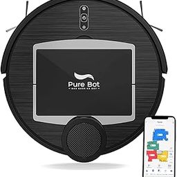 Pure Bot GB Classic C1 | 2-in-1 Robotic Vacuum Cleaner with Mopping | 3000PA Suction | 5200mAh Battery | 200min Runtime | Laser Navigation | Self-Charging | Alexa & Google Enabled | Black-21