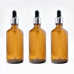 Happy Packaging 100ML Amber Round Empty Glass Bottle | Glass Dropper | Silver Sleeve | Silcon Black Teat | Refillable | Leak Proof For Essential Oils | DIY serums | DIY Perfumes Pack (3)-picture-15