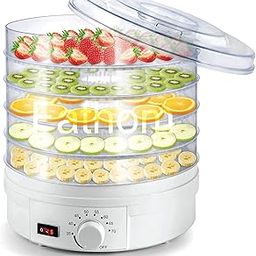 Fathom® Electric Food Dehydrators Machine with 5 Stackable Tray (White) Pack Of 1-8