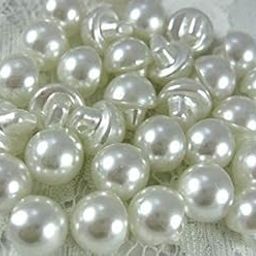 Bhavya Enterprises White 9mm Victorian Round Domed Pearl Sewing Buttons ~ Blouse-image-21