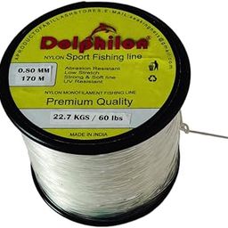 DOLPHILON Brand 0.80 MM Dia Clear Super Strong Nylon MONOFILAMENT Fishing LINE in 170 METRE Package in Bobbin-2