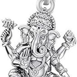 Sterling Silver (92.5% purity) God Ganesh Pendant for Men & Women Pure Silver Lord Ganapathy Locket for Good Health & Wealth-image-98