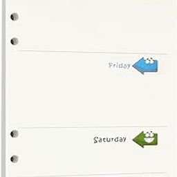 Zelten 40 Sheets 80 Pages Colorful Loose Leaf Punched Paper Refills Paper for 6 Hole Binder Personal Organizer Diary Notebook Refillable Planner (A5, Arrow Weekly Planner)-picture-15
