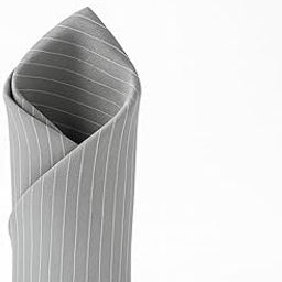 Random Stripe White Lining Pocket Square For Men Formal & Business wear Suits Hankey (9 X 9 inches-image-1