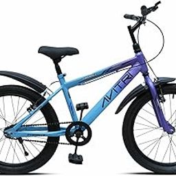 Avitri Fireball-20 Rigid Fork Single Speed V Brake-Yellow Orange Kids-Recreation Cycle (Sky Blue Purple, 20)-image-34