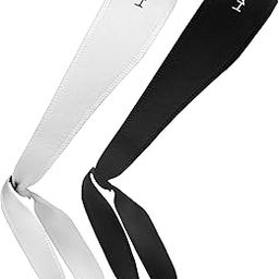 Halo Headbands Sweatband Tie - 2 Pack - [1-Black] & [1-White]-image-34