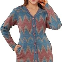 Full Sleeve Woollen Cardigan for Women with Pockets-image-48