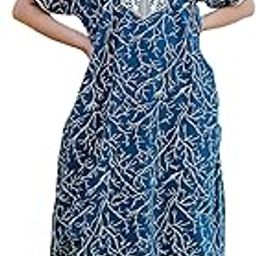 Women's Cotton Print Embroidery Nighty||Jaipuri Print Nighty||Fancy Nighty-image-51