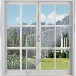 Fiberglass Mosquito Net for Windows Pre Stitched with Fastener Loop Tape on All Four Borders, Window/Door DIY Bug Insect Mesh -White (Size- 4x7 ft/ 48x84 in)-image-29