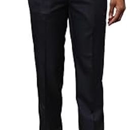Men's Contemporary Fit Poly Viscose Blend Solid Pattern Flat Front Formal Trouser-picture-14