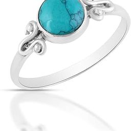 925 Sterling Silve Turquoise Statement Ring | Minimal Ring for Women and Girls (Sz-16)-image-42