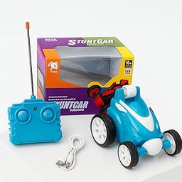 Storio Rechargeable 360° Flip RC Car – Blue | High-Speed Remote Control Drift Toy for Kids | Double-Sided Stunt Vehicle (3+ Years)-image-74