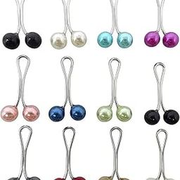 12 Pcs Multicolor Pearl Hijab Pins – U-Shaped Headscarf Clips for Muslim Women, Shawl & Scarf Brooch Accessories-image-78