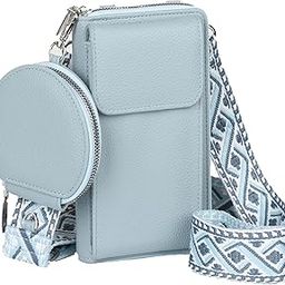 Womens Small Crossbody Bag for Mobile Cell Phone Holder Pocket Purse Wallet with Sling Adjustable Strap Shoulder Belt with Card Slots and Mini Coin Purse (Aqua)-34