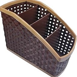 Onmall Multi Functional Desk Organizer for Mobile Stand Remote Pen Card Holder Stand Etc 4 Section Stand for Multiple Item Organize Plastic Multicolor-picture-14