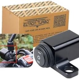 Eltron Turbo Waterproof Multi-Function 3 Mode Way Mirror Switch Button Operate with Headlight, Fog Light, ON-Off-ON CNC Aluminium 12V DC Universal For All Motorcycle, Bike, Scooties (Pack Of 1, Black)-15