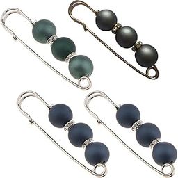 ™ Rhinestone Spacer Beads Pin Brooch Clip Scarf Hat Green Gray Blue | Fashion Jewelry-image-15