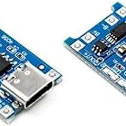 ERH India 2 Pc TP4056 Type-C Charging Module Lithium Battery Charger with Output Voltage Circuit 18650-4