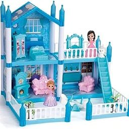 Jack Royal Dream Doll House Playset Home with Accessories Portable Princess House Great Gift for Girls Age 3 and Above (94 PCS)-image-10