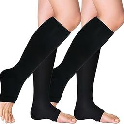 TecoKart® 2 Pairs Compression Socks for Women and Men, Stockings for Varicose Veins with Ankle Support Pain Relief-image-16