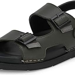 Men's Durable Flip Flops, Sturdy Grip, EVA Sole & Cushioned Footbed, Hook & Loop Straps Beach Sandals - For Travel, Walking Slippers (6333)-image-58