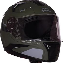 ROYAL ENFIELD AIR-X 1901 Full Face Helmet | Certification: ISI & DOT | High Impact Grade ABS Shell |Multipore Ventilation System | Aerodynamic Design with Aggressive Styling | Battle Green (L) 60 CM-picture-14