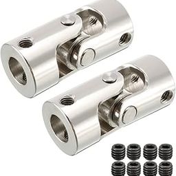 2pcs Rotatable Universal Joint 6mm to 8mm 4mm to 10mm Bore Dia Steering Gear U Joint Coupler Shaft Coupling M3 M4 Thread(10mm to 10mm)-image-28