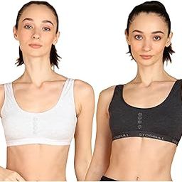 Gym Yoga Running Workout Daily Use Poly Cotton Non Padded Wire-Free Activewear Sports Bra Combo Pack of 2 for Women & Girls Ladies, Teenegers-image-82